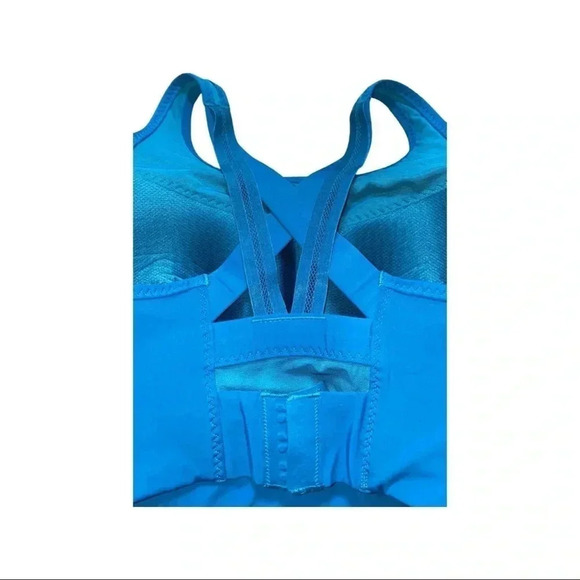 Athleta Turquoise Racer Back Sports Bra Size Small - Picture 3 of 5